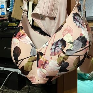 WIRE-FREE LIGHTLY LINED PRINT RACERBACK BRA